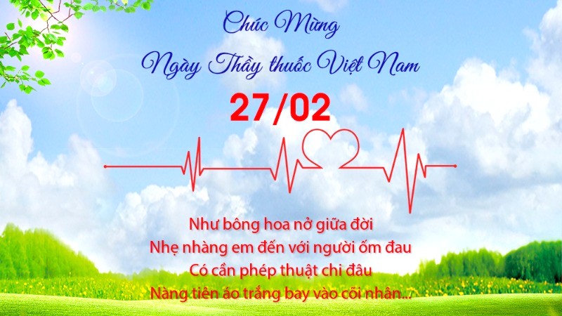 Thiệp chúc mừng ngày Thầy thuốc Việt Nam 27/2.