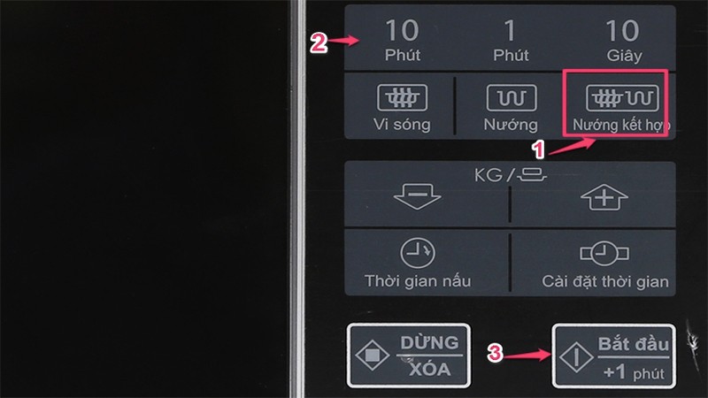 Chức năng nướng kết hợp vi sóng