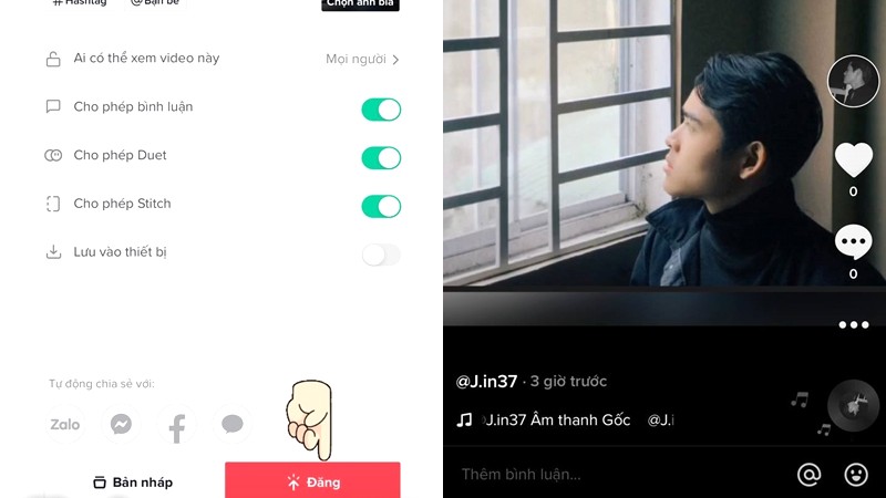 Đăng video lên ứng dụng Tik Tok