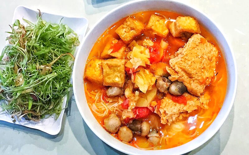 Bún riêu chay từ đậu hũ