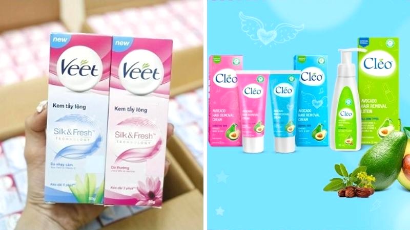 So sánh kem tẩy lông Veet và Cleo?