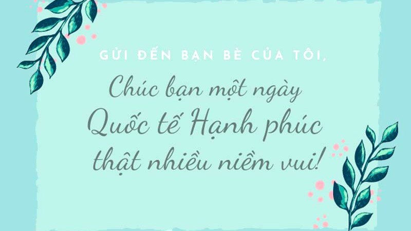 Thiệp chúc mừng Quốc tế Hạnh phúc 20/3