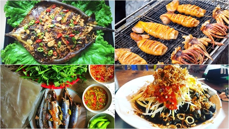 Một số món ăn tại biển An Bàng