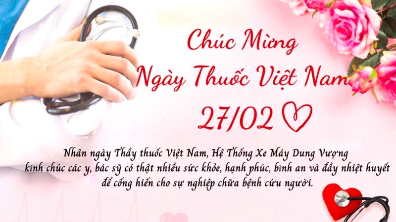 Thiệp chúc mừng 27/2 Thầy thuốc Việt Nam