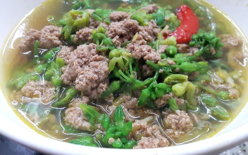 Canh cua nấu thiên lý