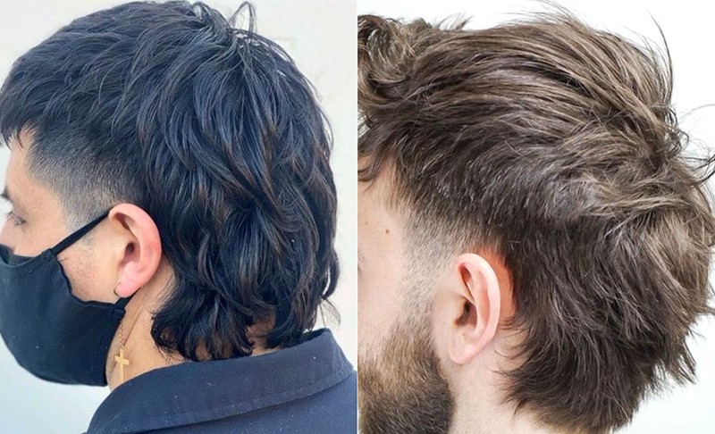 Kiểu tóc mullet cho mặt tròn.