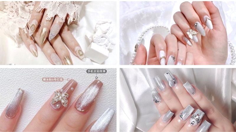 Nail mắt mèo đính đá quyền lực