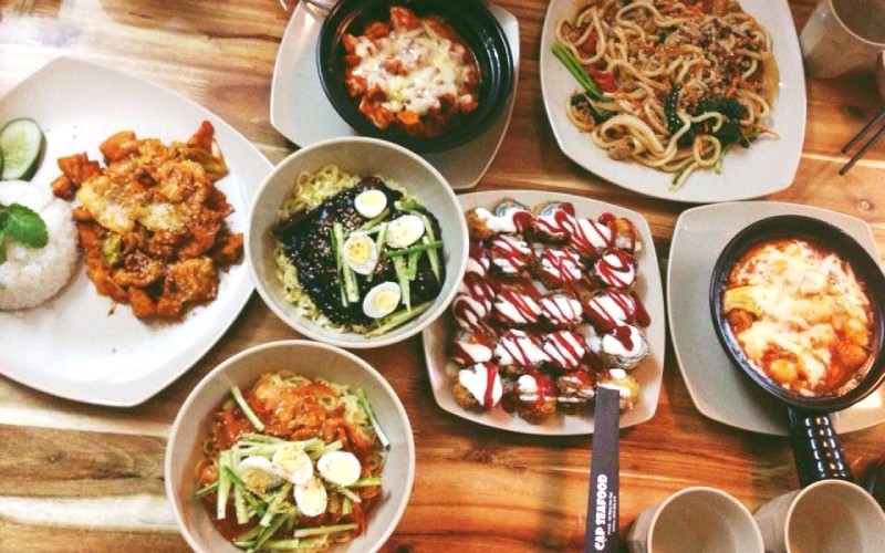Menu Cạp Seafood rất đa dạng