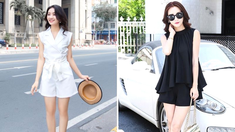 Short + áo sát nách: trẻ trung, năng động.