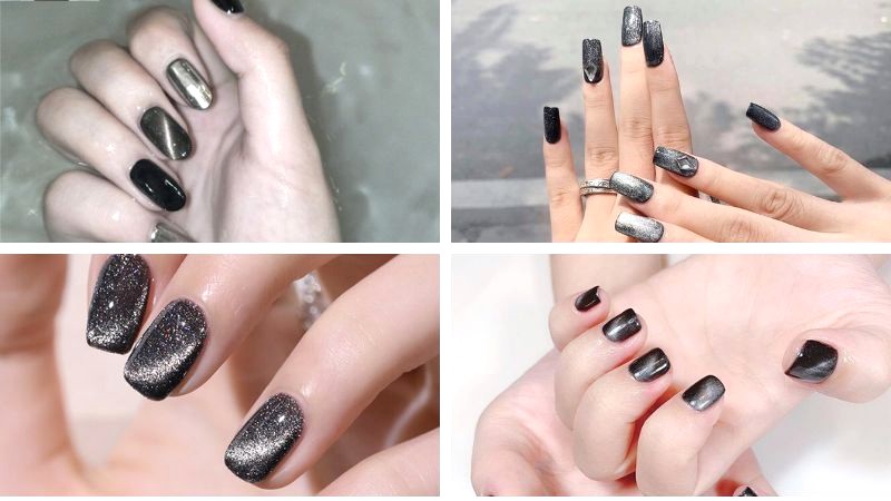 Nail mắt mèo màu đen bí ẩn