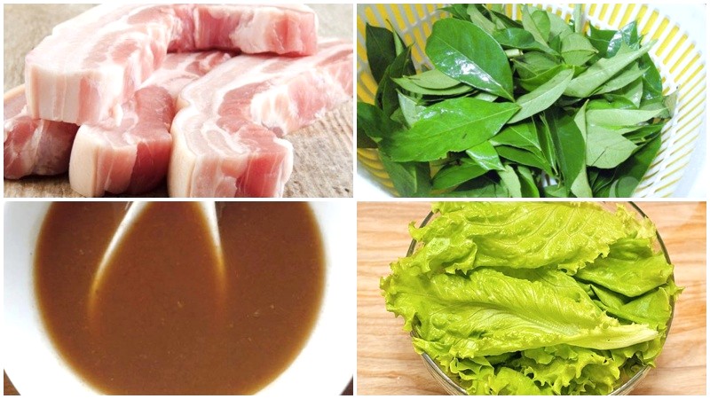 Thịt xiên lá móc mật nướng than