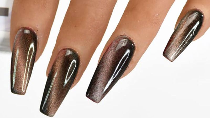 Nail mắt mèo nâu huyền bí