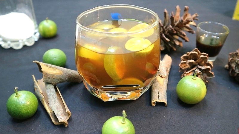 Thành phẩm trà quế mật ong ấm
