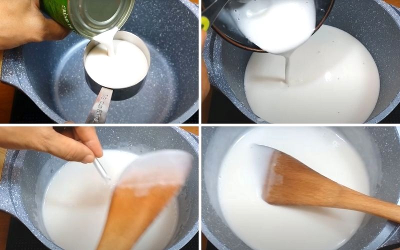 Nấu nước cốt dừa
