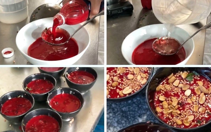 Pha tiết canh dê