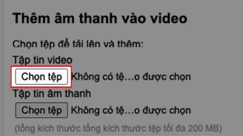 Chọn tệp video