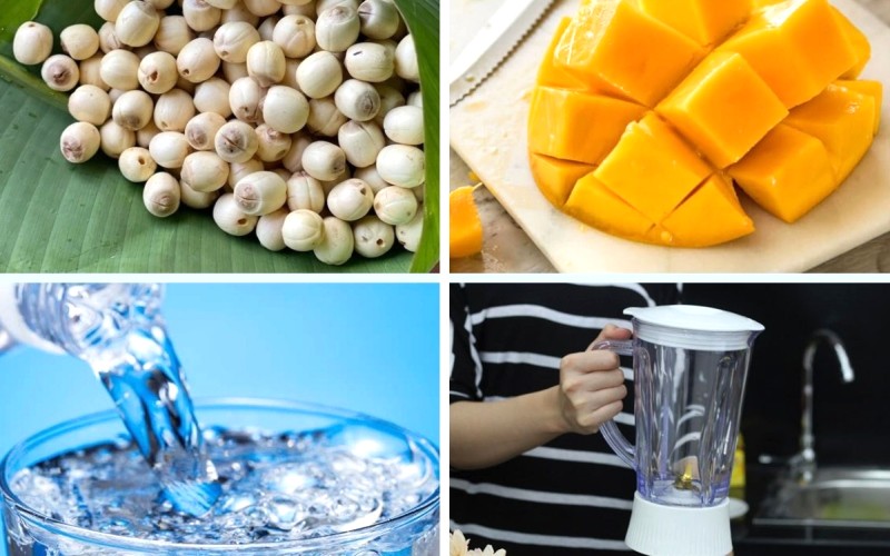 Nguyên liệu làm đậu hũ non hạt sen