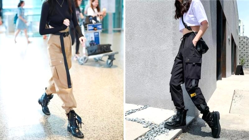 Combat boot và quần túi hộp