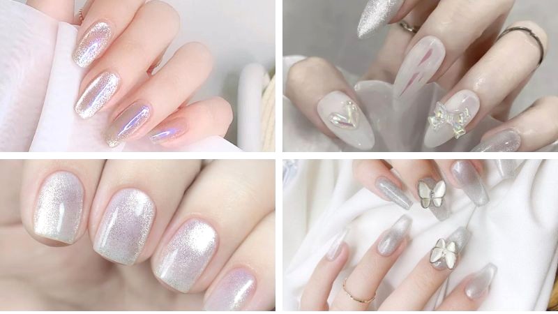 Nail mắt mèo trắng tinh khiết